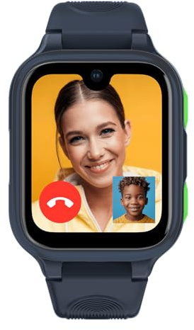 ICE-WATCH - Ice Kids 4G 2.0 - Montre Connectée Géolocalisable 4G Bleue Bracelet Silicone - 025269 (40mm) - SIM Fournie, Géolocalisation Disponible Via Abonnement, Appels, Contrôle Parental, GPS