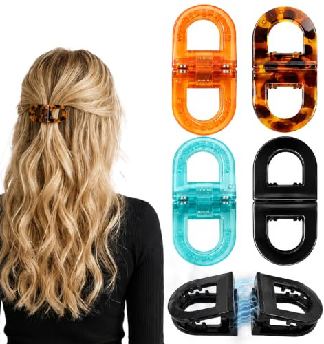 Haarclips para Mujer, Set de 4 Pinzas para el Cabello