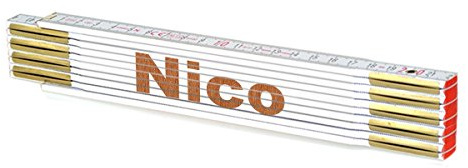 Zollstock Nico mit Namensgravur personalisiert Geschenk