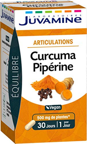 JUVAMINE - Articulations - Curcuma Piperine - Vegan - Programme 1 Mois - 30 Gélules