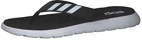 adidas Men's Comfort Flip-Flops Slides, Core Black/Cloud White/Core Black, 12 UK