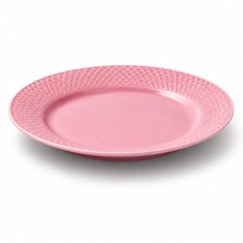 Lyngby Porcelæn Lunch-Teller Ø21 cm Rhombe Color Mix & Match aus Porzellan, rosa