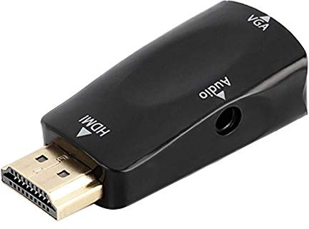 Adattatore Convertitore da VGA a HDMI, Adattatore Convertitore HD 1080P HDMI Femmina a VGA Femmina con Cavo di Uscita Audio da 3,5 mm, per PC Laptop Proiettori HDTV e Altri Dispositivi(Nero)