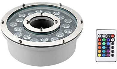 LSSHQ Luci della Fontana Dell'anello del LED, Luce Subacquea RGB IP68 Impermeabile 12V/24V Cambio Colore Sommergibile Illuminazione del Paesaggio per Piscina con Fontana da Giardino