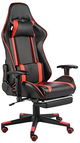 DYRJDJWIDHW Lounge Sessel,XXL sitzsack,schaukelstuhl,Gaming-Stuhl mit Fußstütze Drehbar Rot PVCrelaxsessel,lesesessel,Sessel,stillsessel,