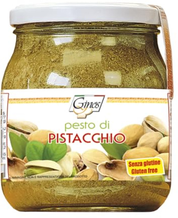 PESTO PISTACHO ITALIANO 520GR | Origen artesanal / Textura cremosa y crujiente / versátil en cocina/ Formato ahorro / Ingredientes naturales