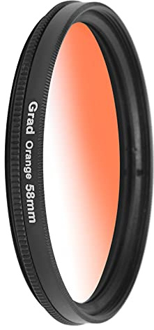 Filtro de Lente de Color Gradual Junestar para Cámara, Revestimiento Multicapa, Resistente Al Agua, 58 Mm (Naranja Degradado)