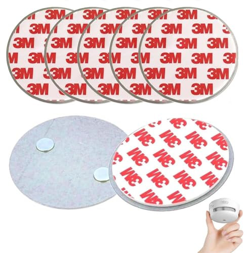 5 Detecteur de Fumée, Montage Magnétique pour Détecteurs de, Plaque Aimantée Adhésive Détecteur De Fumée Connecté, Diamètre 70 Mm, pour Détecteur De Fumée, Supports Magnétiques Autocollants