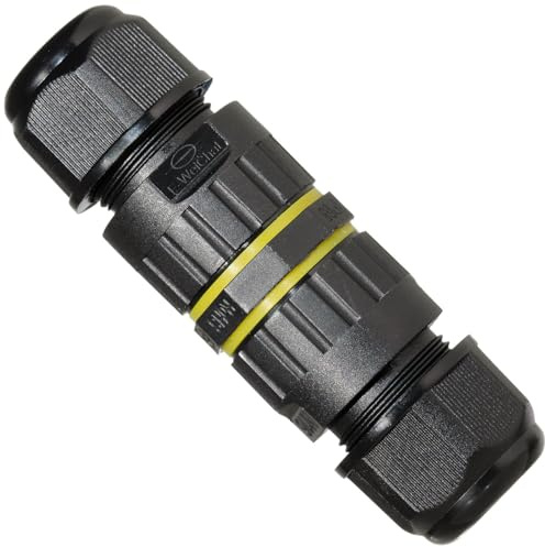 YoiYee Outdoor Waterproof Cable Connector, IP68 Junction Box, Electrical Extension Cable Protector, Fits Ø5mm-8mm Cable Diameter (Single Pack)