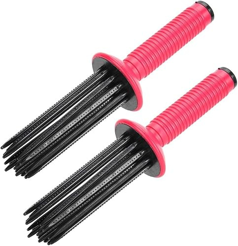 Curling Roll Comb, Combs for Hair, Hair Curling Roll Comb, Heatless Curler Comb Fluffys Hair Comb Anti-Slip Professional Round Hair Curling Comb, Hot Air Styling Brush Hairstyling Tools (2)