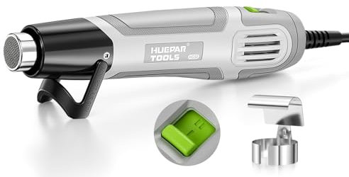 Mini Heißluftföhn, Huepar Tools Handheld Heißluftpistole, 500W Tragbare Heißluftpistole mit 2 Temperatur 350℃/500℃, Edelstahldüse, Für DIY, Schrumpffolie, Epoxidharz, Geschenk Männer, Papa, Vatertag