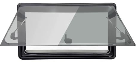LVLDAWA Wohnmobil-Ausstiegsfenster, Notlüftungsfenster Für Wohnwagenanhänger, Außenliegender Ersatz Für Ausschiebbare Wohnmobilfenster Mit Fliegengitter(70x60cm)