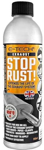 E-TECH Exhaust Stop Rust | 250ml | Corrosion Converter & Exhaust Treatment | Converts & Neutralises Rust | Withstands Temperatures Up To 850°C