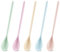 Lot de 5 cuillères à œufs en plastique - Longues cuillères à glace - Anti-gouttes - Cuillères à confiture - Cuillères à yaourt - Longue imitation porcelaine - Vaisselle pour le salon, la cuisine, le