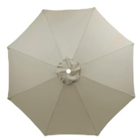 3.5m/3.0m/2.8m/2.7m/2.5m/2.3m/2m Umbrella Replacement Parasol Canopy, 6/8 Ribs Sun Umbrella Replacement Cloth For Patio/Beach/Backyard Parasol Fabric Canopy Cover (Taupe,8ribs-270cm)