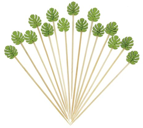 LQTSLFM 100 Piezas Palillos para Aperitivos Verano, Brochetas de Cóctel Palillos Decorativos, Verano Palillos Aperitivos Graciosos para Frutas, Pasteles, Postres, Comidas, Bebidas (Color C)
