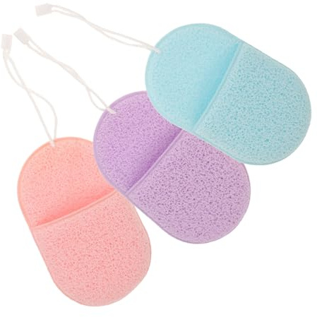 WRITWAA 3 Esponjas Cara Guante de Dedo, Esponjas de Limpieza Facial para Rutina de Cuidado, Exfoliación Suave y Experiencia Cómoda, Pack de 3 Unidades