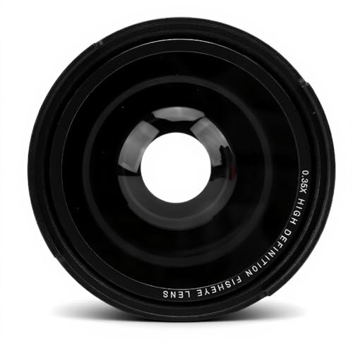 VELATEMOR Fishye Super Wide Angle Lens, 2 on 1 Removable Fish Lens 0.35 Magnification for (55mm)