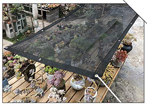 Tela de sombra resistente a los rayos UV, malla de alambre redonda, antienvejecimiento, tela con ojales, perfecta para suculentas, jardín, patio, balcón, techo (4 x 4 m)