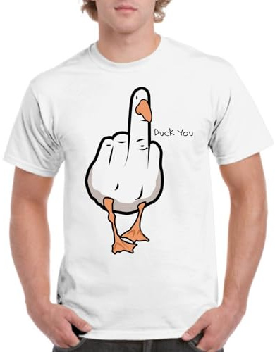 the Fan Tee Camiseta de Adulto de Hombre Divertidas Divertidas diversión,Humor y Estilo Pato Divertido 430 L