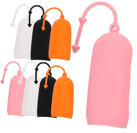 MOTHNUR Copribottiglie Da Viaggio Elastici in Silicone 22cm 8 Pezzi Anti-perdite Con Cordini Coperture Per Flaconi Shampoo e Lozioni Custodie Protettive Per Viaggi Outdoor
