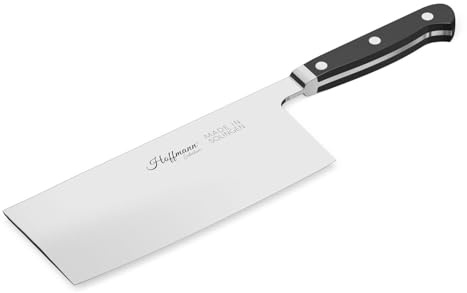 Hoffmann Hackmesser, 18 cm Klinge, Edelstahl, POM-Griff, Handgeschmiedet in Solingen, 30,7 cm Gesamtlänge, für Küche, Chinesisches Kochmesser, Chefmesser