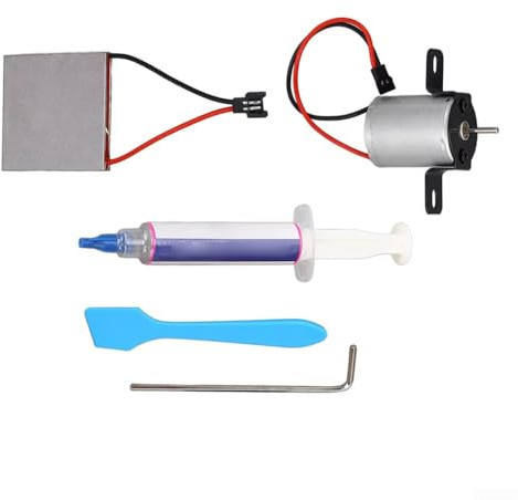 Kaminventilator Motor Kit mit thermoelektrischem Generatormotor für Holzbrenner Ofen Ventilator Reparatur, wärmebetriebener Ofenventilator Ersatzteile mit Aluminiumlegierung