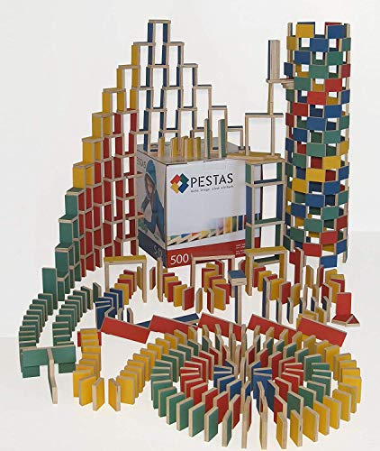 PESTAS Domino-Steine: 500 nachhaltig, ökologisch und fair produzierte Bausteine aus Birken-Holz. Durchdacht bis ins Detail, für Kinder (und Eltern) die richtig gutes Spielzeug lieben.