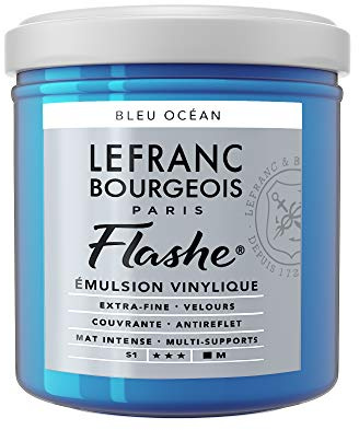 Lefranc & Bourgeois – Vinile acrilico colore, Extra Fine in vinile colore per artisti, blu oceano, 125ml Tube - Vinylfarbe