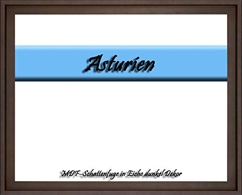 MDF-Leerrahmen ASTURIEN speziell für Leinwandbilder BZW. Keilrahmenbilder im Format 55 x 75 cm. Schattenfugenrahmen in der Farbe: Eiche dunkel Dekor. 10 Farben zur Auswahl