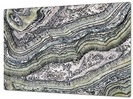 Salvaencimera Extra-Grande de vidrio templado - Conjunto de tablas para picar - Cubre Vitro Gigante – UNA PIEZA (80 x 52 cm) o DOS PIEZAS (40 x 52 cm) Serie de la Textura DD20