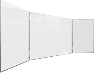 ALLboards Whiteboard Klapptafel 170x100cm//340cm mit Aluminiumrahmen Magnettafel Flügeltafel Weiß, Magnetisch, Trocken Abwischbar