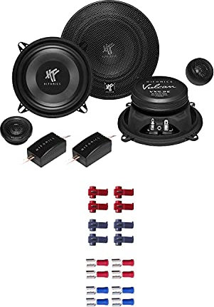 Hifonics VX 5.2E Auto Lautsprecher Boxen 320 Watt 13 cm 2 Wege Kompo passend für VW Golf 1 Cabrio (155) 1987-1993 Türen Front