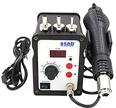 Stazioni Di Saldatura Stazione di rilavorazione della saldatura termica 85 8D LED. Pistola ad aria calda digitale ESD. Stazione di saldatura 700W Computer Phone Riscaldamento ultra-veloce per progetti