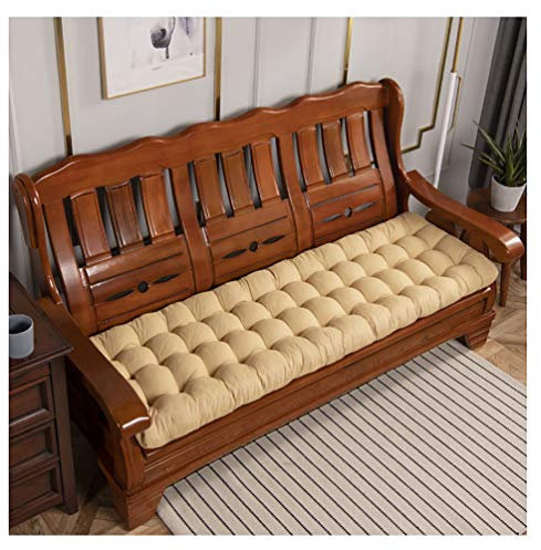 XCYYBB Indoor Outdoor Lange Sitzkissen Pads,Sitzkissen für den Außenbereich Schaukel-Ersatzkissen Bankauflage Bankkissen Gartenbank Bankkissen Bankpolster Gartenbank Auflage-Gelb 52x180cm