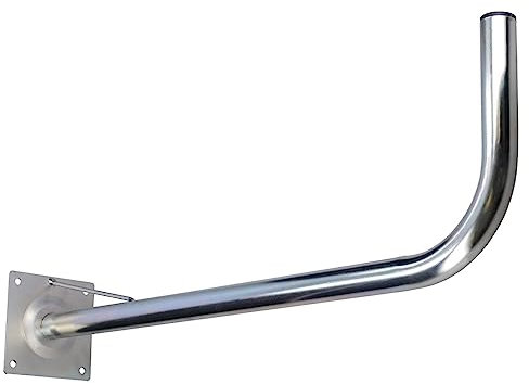 Wessper Soporte de Acero para Antena Parabólica, Soporte de Balcón 80cm, Sistema de Satélite Soporte