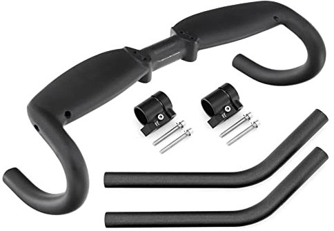 Ctwezoikmt TT Bar Bar Bar 31,8 mm Zeitfahren Griffe Carbon Lenker Road Race Rest Lenker 420mm-Set C