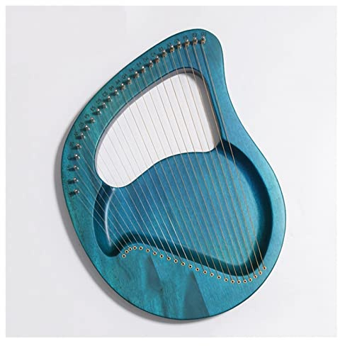 21 24 Saiten Lyra Harp Instrument Transparent Lyra Harp Musikinstrument mit Stimmgerät Hammer Lyre ?Harfe für Anfänger