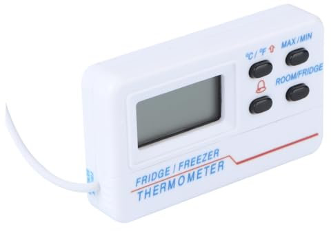 IMIKEYA Digitales Thermometer Mit Tiefsttemperaturalarm Für Kühlschrank Und Gefrierfach Präzise Temperaturüberwachung Für Innen Außenbereiche Für Küche Und Gastronomie Weiß
