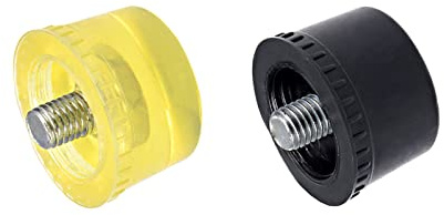 sourcing map 40mm Diameter Mallet Hammer Replacement Striking Head Tip Yellow and Black,4pcs