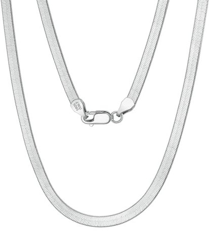 Aotiwe D Necklace Silver, Necklaces for Women Anniversary Chain Necklace Women Sterling Silver 45cm