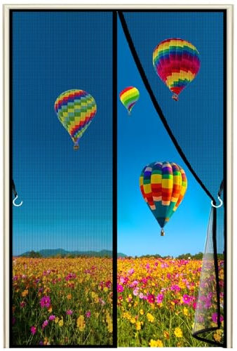 Insektenschutz Fliegengitter, 205x265cm Dachfenster Plissee Alurahmen als Selbstbausatz, Schwarz 1995-Größe