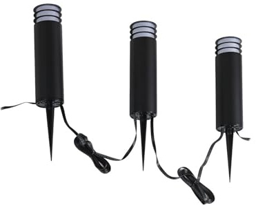 Lindby LED Smart Home Wegbeleuchtung Garten Kaelo dimmbar (Modern) in Schwarz (3 flammig,)
