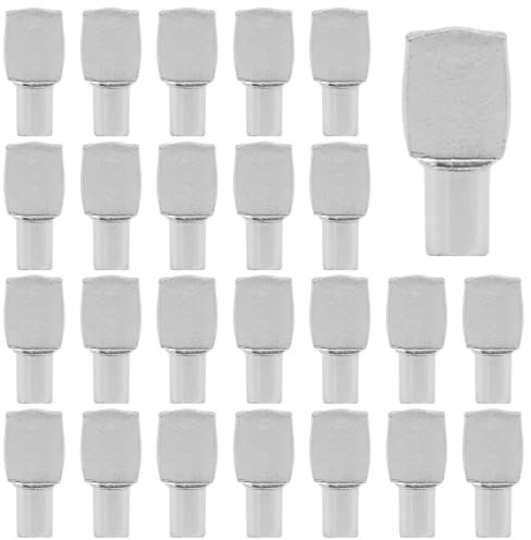 Ruidee 50 Stück Regalhalternägel 7x25mm Metallplattenhalterungen für Schrank Fachbodenträger Spindel aus Metall für Möbel, Bürozubehör (PJ/7x25mm)