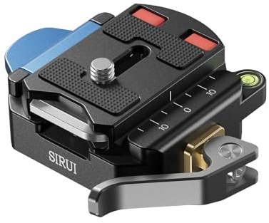 SIRUI Placa de Liberación Rápida para Kit de Base Cuadrada para Arca de 38mm y Abrazadera, Adaptador de Montaje de Cámara con Rosca de 1/4 y 3/8 Pulgadas - QC-55