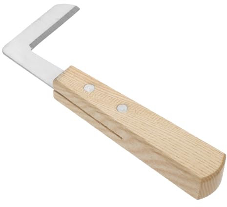 GALPADA Herramienta para Reparar Herraduras de Caballo y Bovinos, Acero Inoxidable y Madera, Ligera y Fácil de Limpiar para Recorte de Pezuñas en Ovejas y Cabras