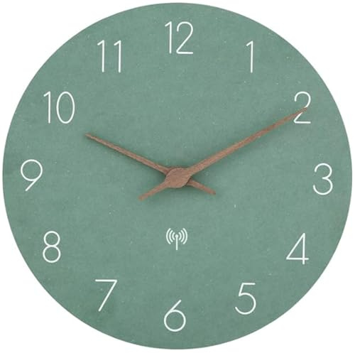 ACCSHINE Wanduhr Funk MDF Holz Wanduhr Ohne Tickgeräusche 25cm | Funkwanduhr Lautlos Wanduhren Funkuhren Quarz Batterie Einfach zu Lesen für Wohnzimmer Küche Schlafzimmer Büro Schule