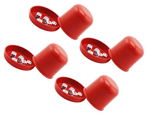 PartyKindom 4sets Bicchiere Per Dadi Spesso Di Dadi Da Bar Anti-imbroglio Gioco Divertente Ktv