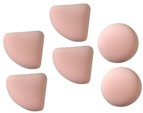 CALLARON 6piezas Esponjas Maquillaje De Mano Borlas Para Polvos Suaves y Adultos