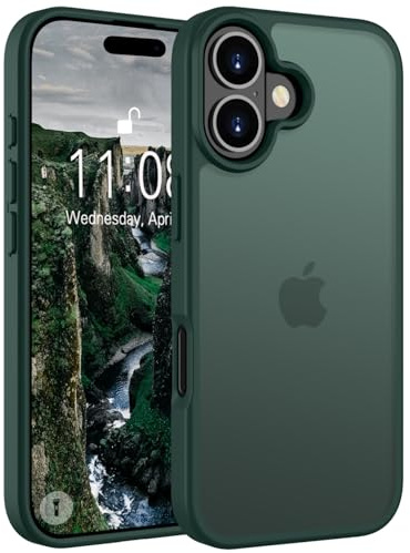 Andwing Matt Hülle für iPhone 17 6,3 Zoll Grün | Militärstandard FallSchutz Handyhülle,Mattierte Durchscheinende Rückseite Schutzhülle,Anti-Fingerabdruck Kratzfest Haltbar